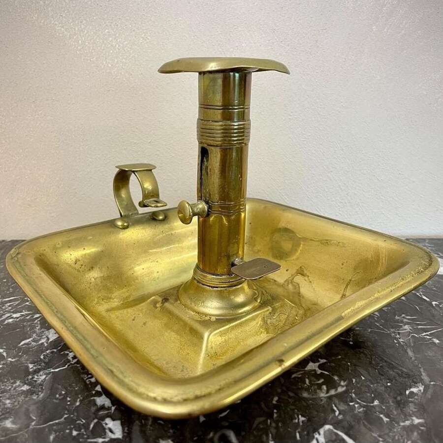 19c English brass chamberstick
