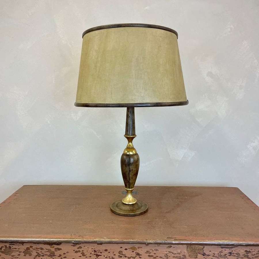 Leather table lamp