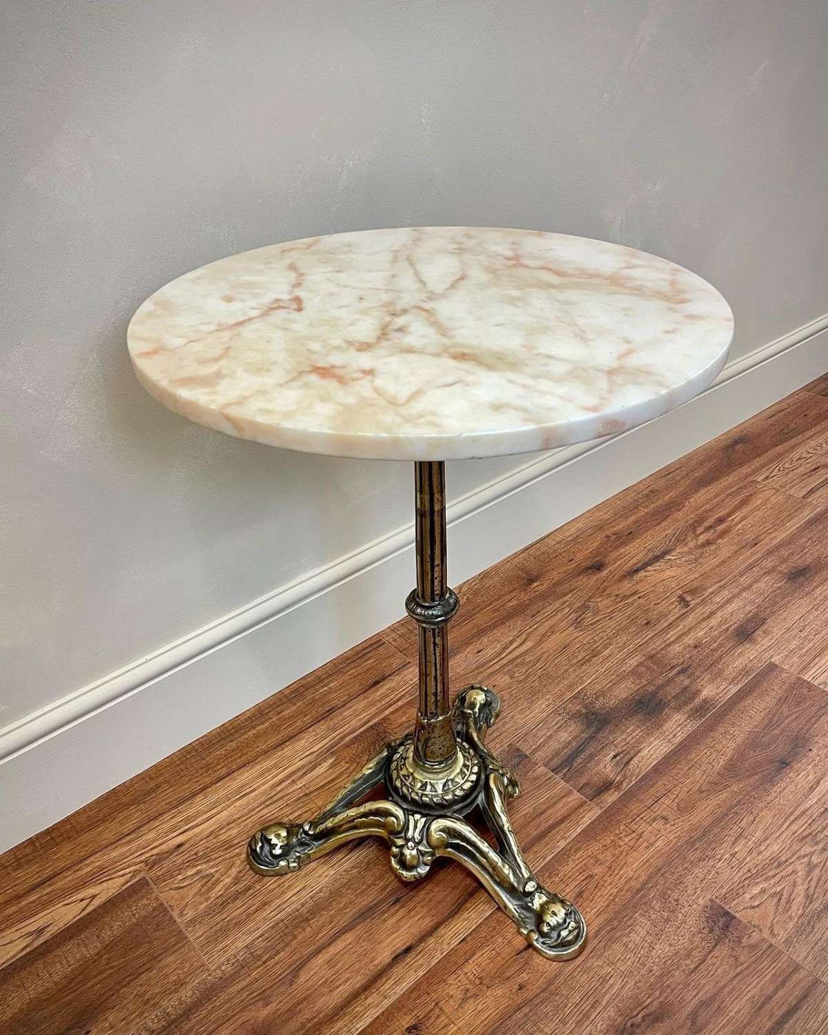 Mid Century brass and onyx bistro table