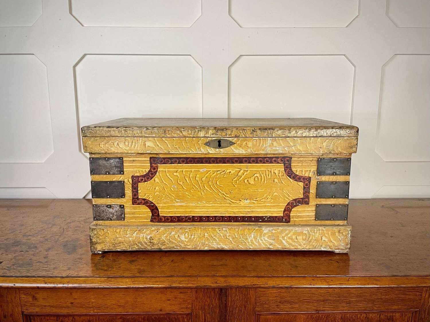 English 19c hand painted chest