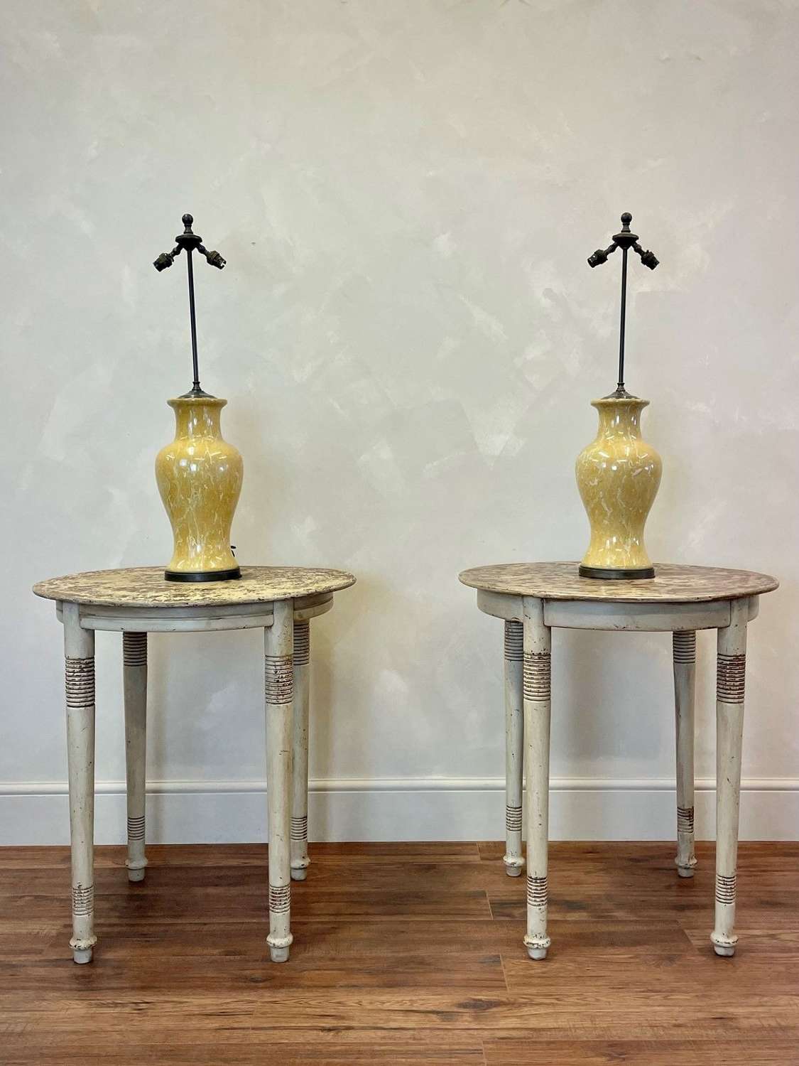 Pair of Swedish painted side tables