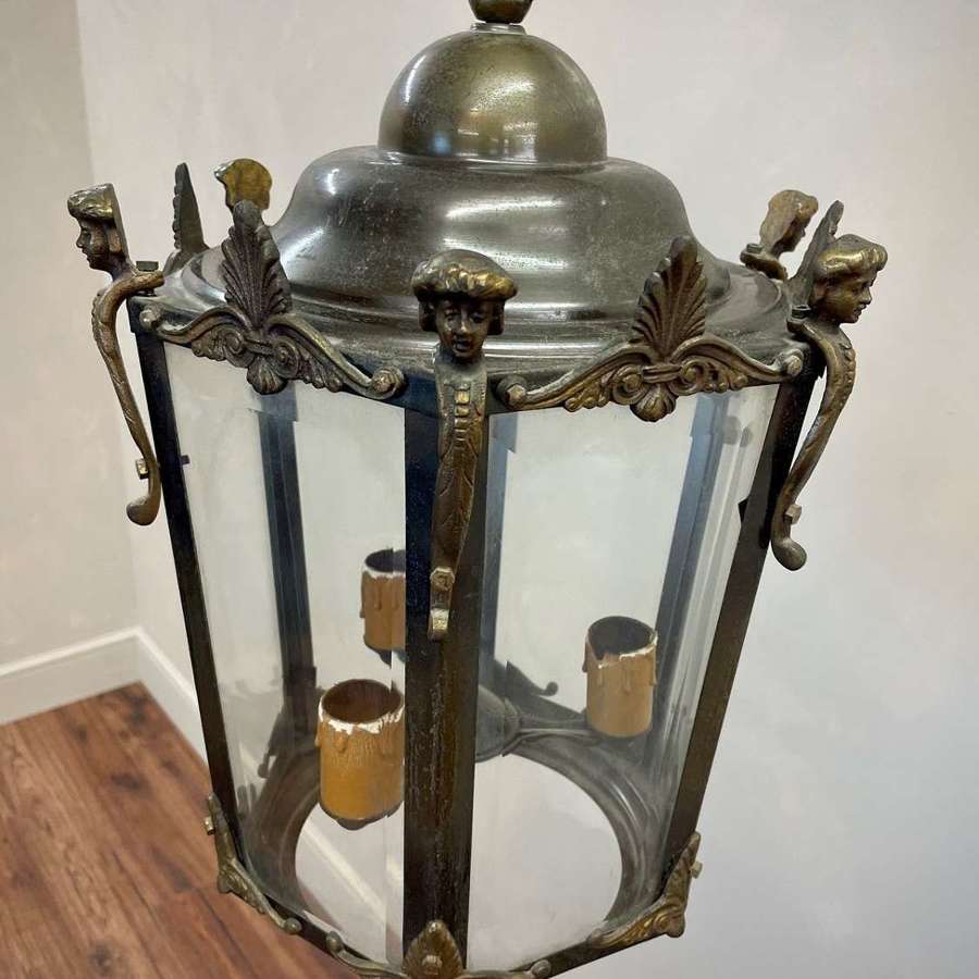 French hexagonal lantern, early 20c