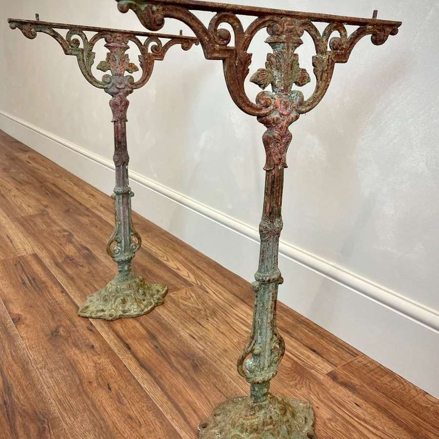 19c French cast iron table bases
