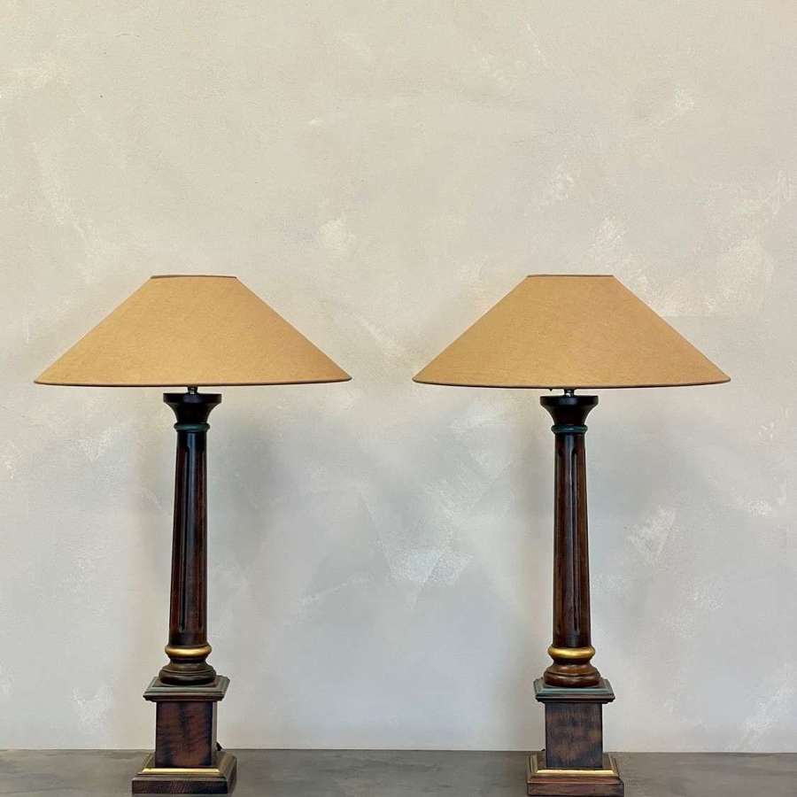 Pair of 20c table lamps