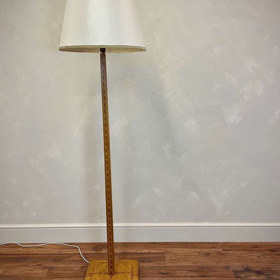 Estate made inlaid standard lamp