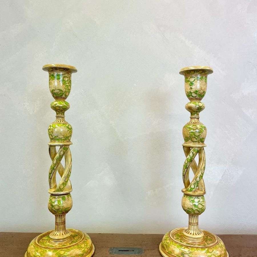 Kashmiri table lamps/candlesticks