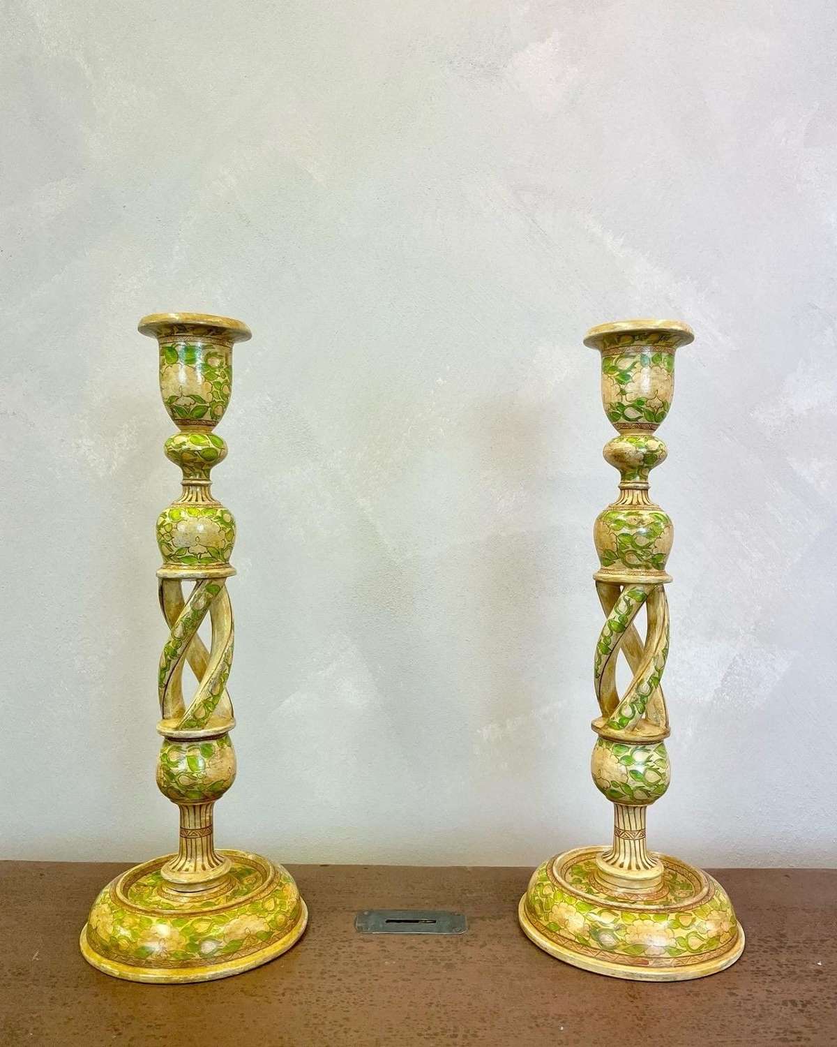 Kashmiri table lamps/candlesticks