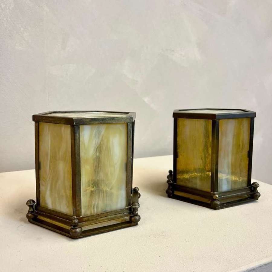 Solid Brass Art Deco Lamps