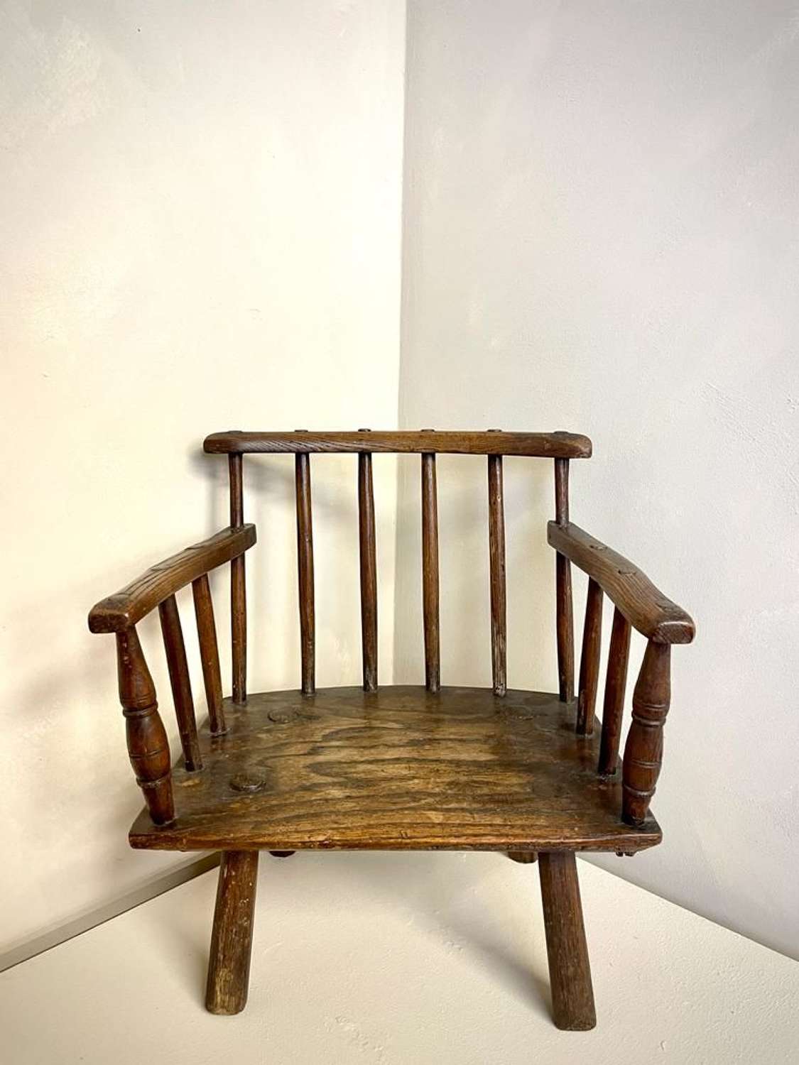 Primitive Irish Stick Back Childs Chair