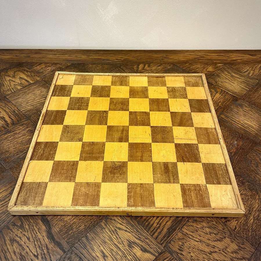 Primative Double Sided 20th c Chess Board