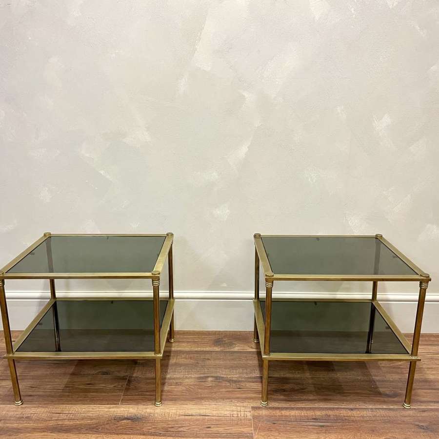 Stylish Pair of French Mid Century Side Tables 