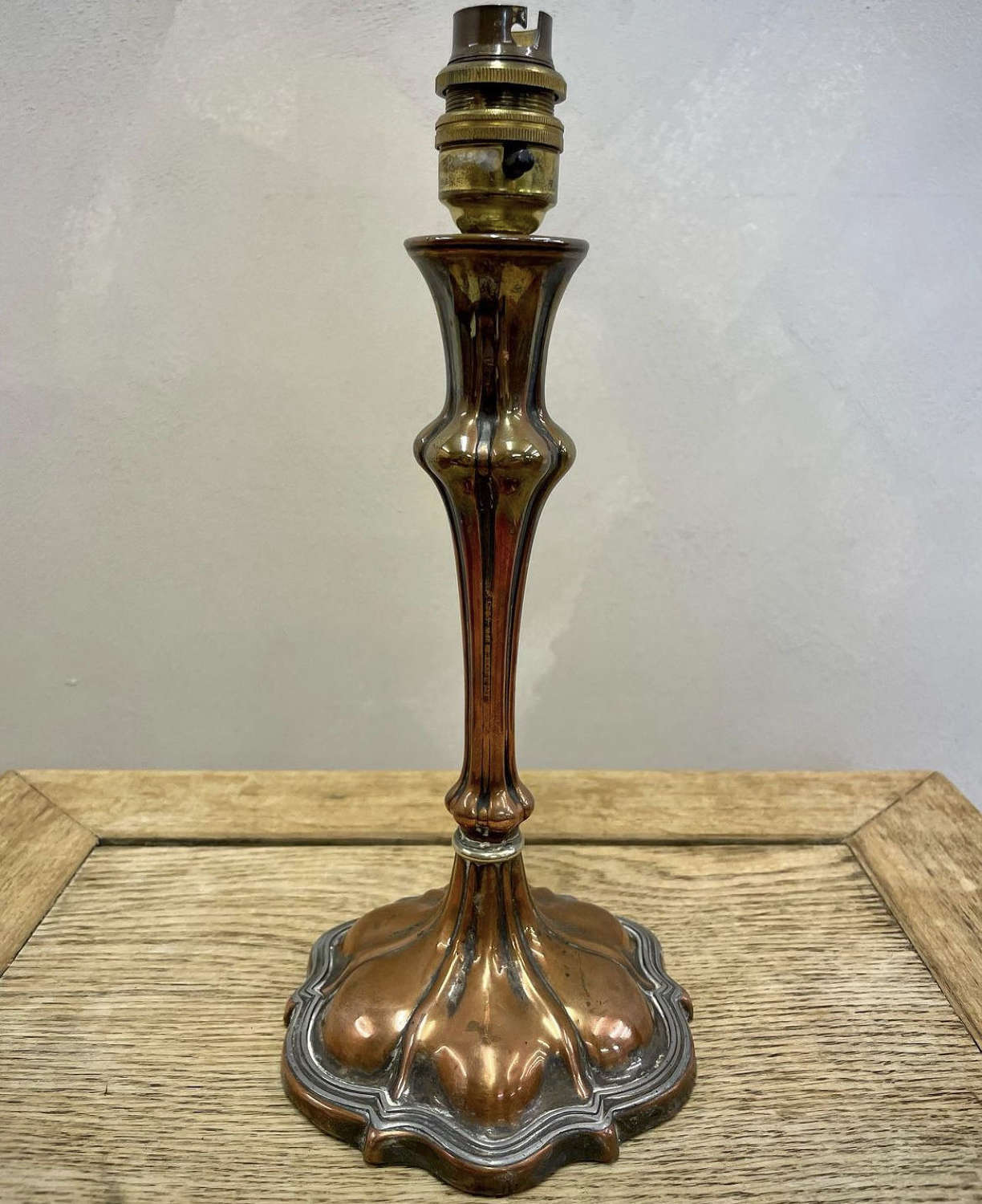 Art Nouveau Table Lamp In Copper