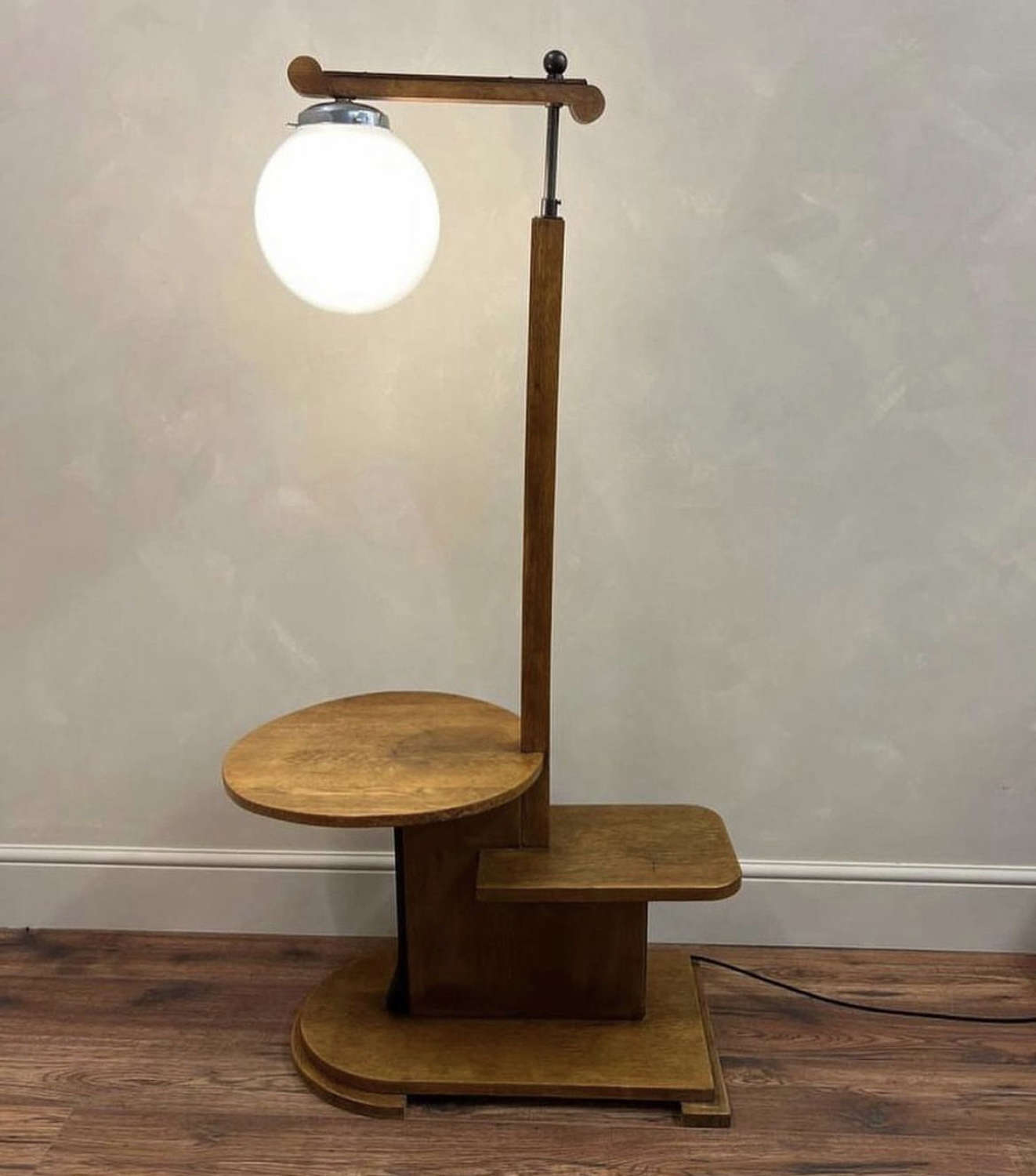 1940’s Danish Opaline Lamp Table 
