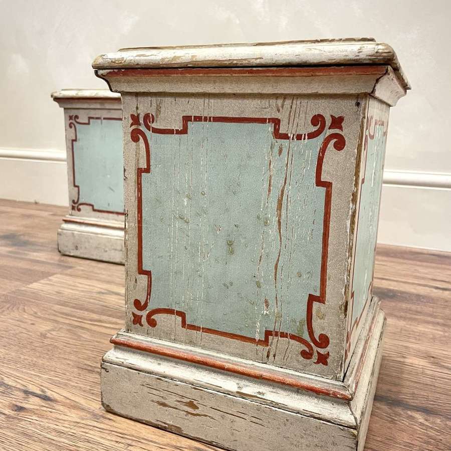 Small Painted Pedestals