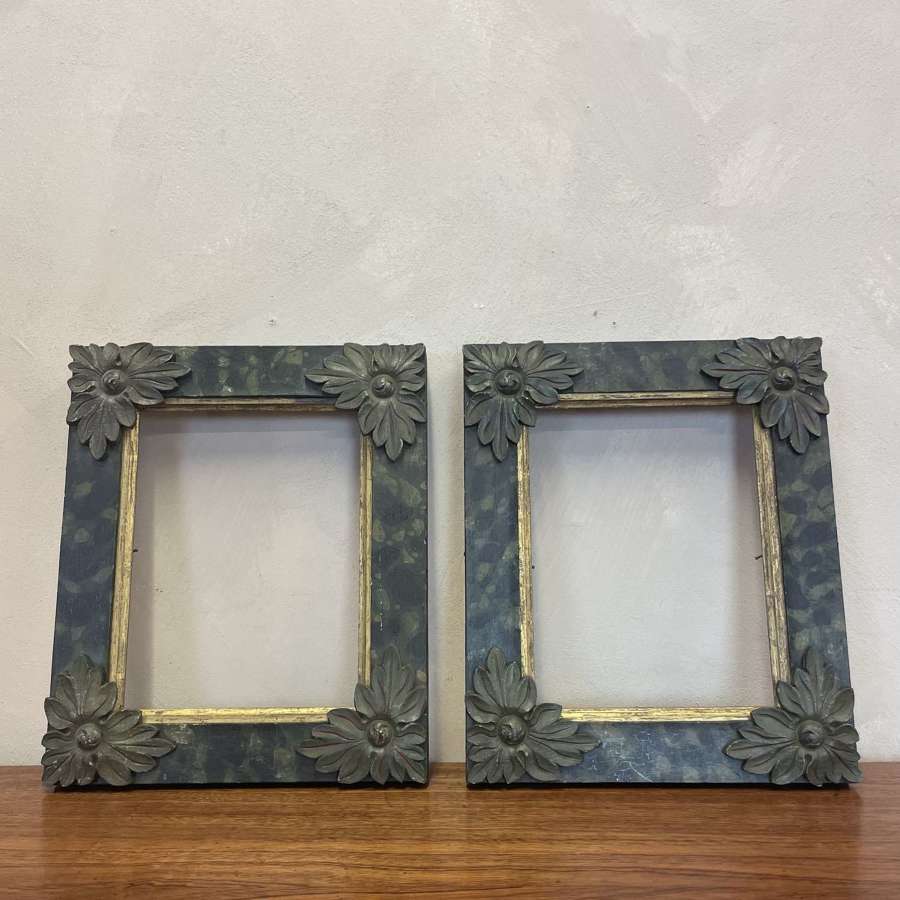 Pair of Hand Painted Floral Frames