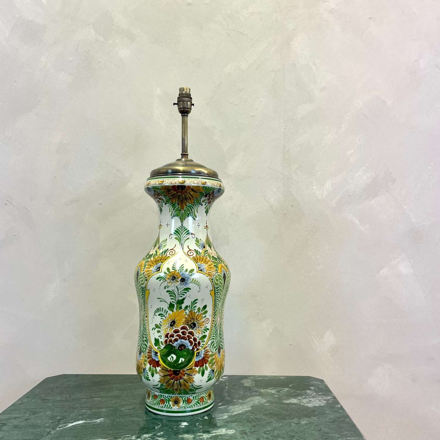 20th Century Delft Vase Lamp