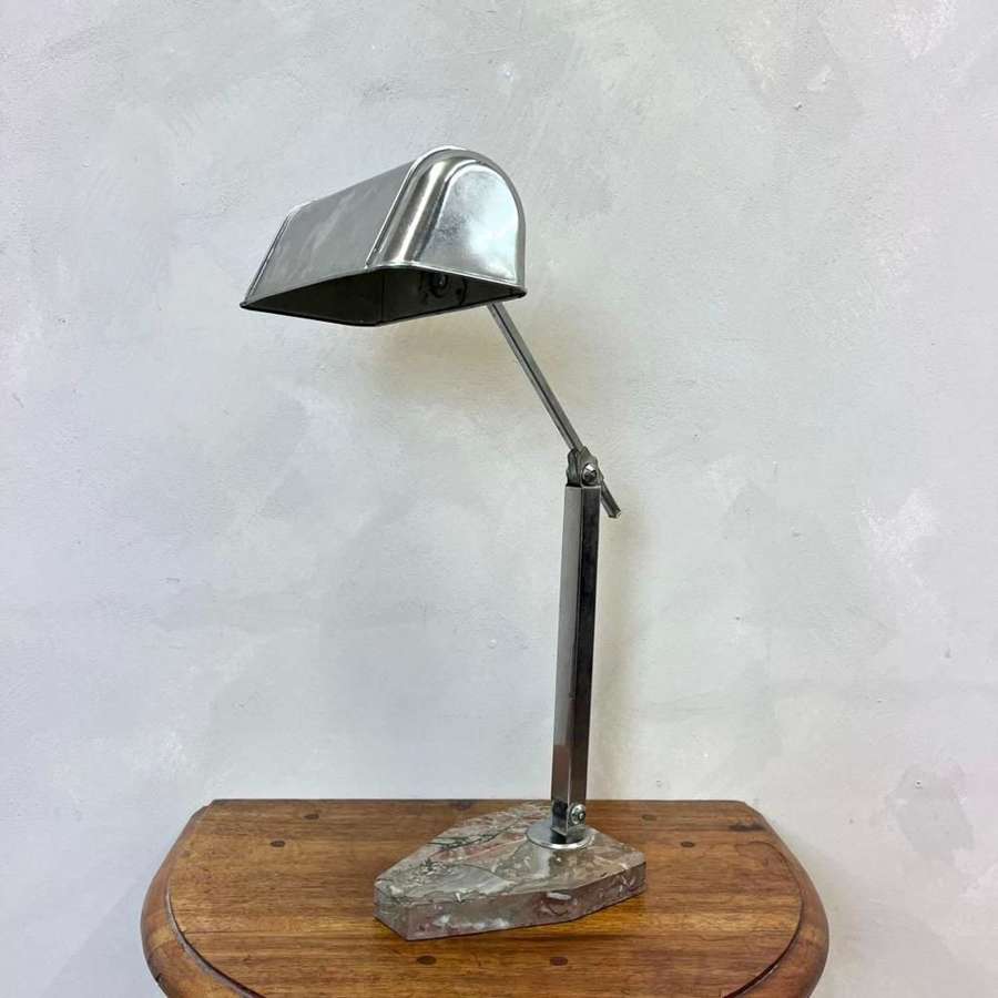 Art Deco Marble Base Lamp - France c1930