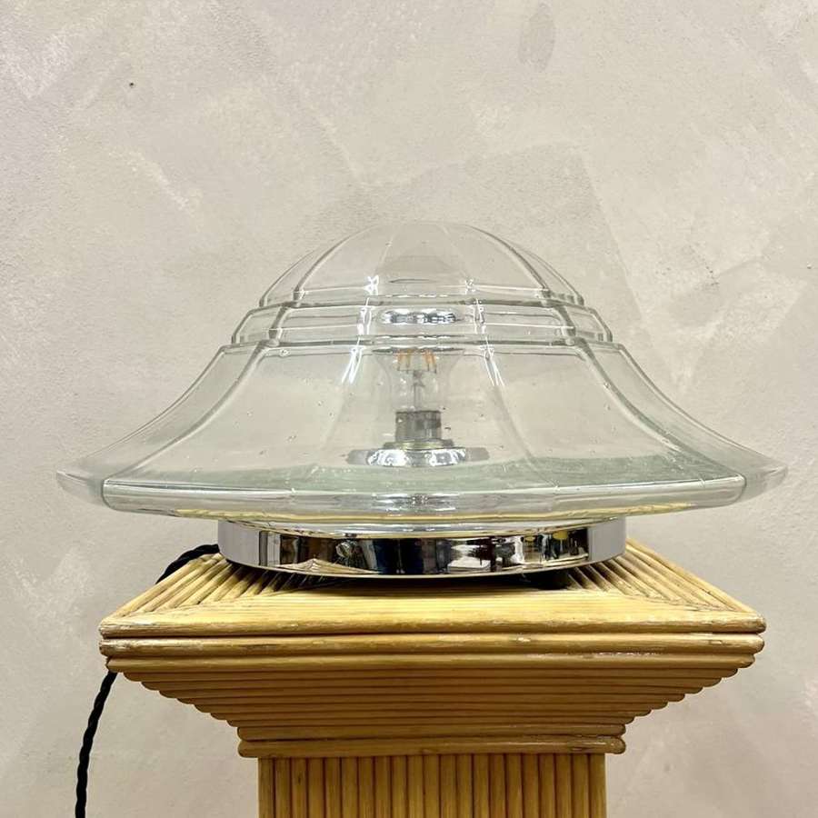 German 1960's Hand Blown Glass Lamp