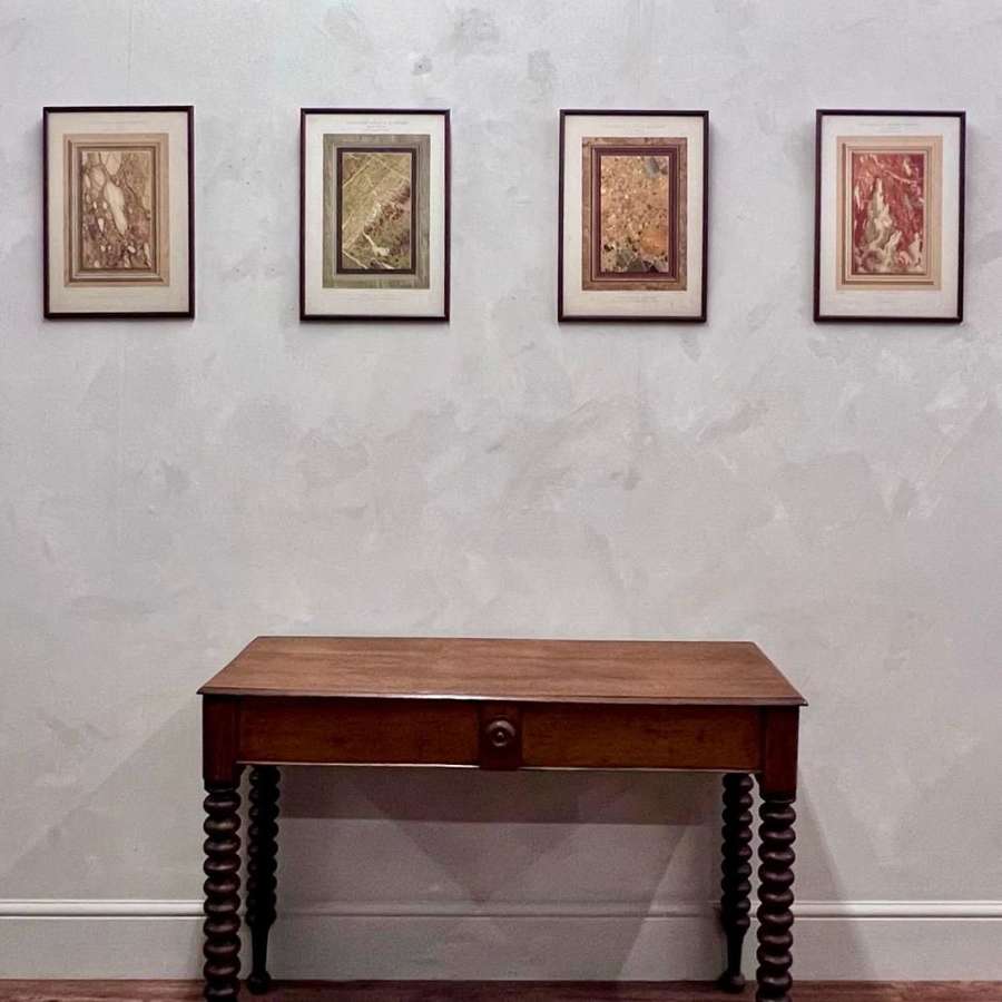 Set of 4 Framed 19th C Parisian Decorators Samples 