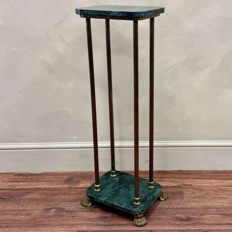 Marble and Brass Pedestal
