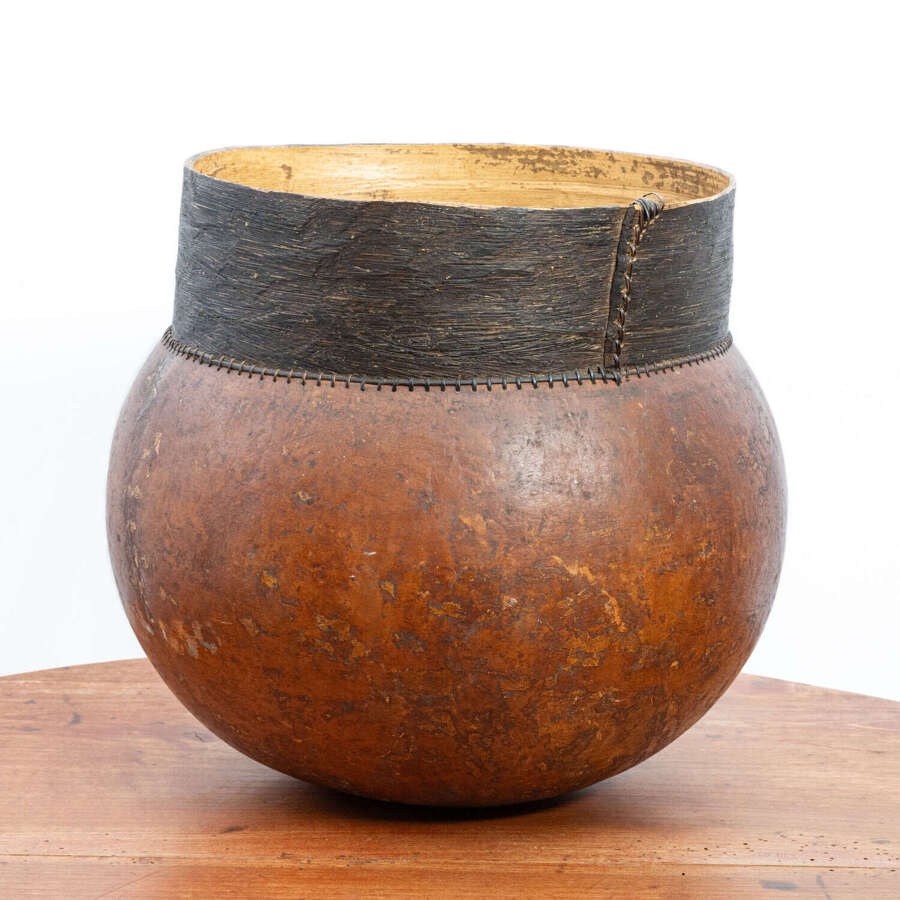 African Tribal Gourd Vessel