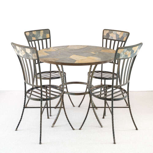 Garden Table and Chair Set attributed to Jean Pierre Ryckaert