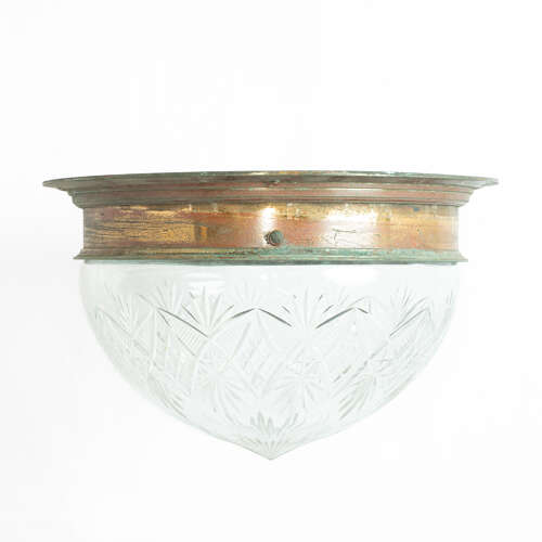 19th Century English Cut Glass Ceiling Light