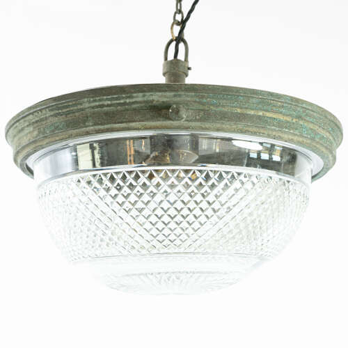 Large 19th Century Cut Glass Plafonnier