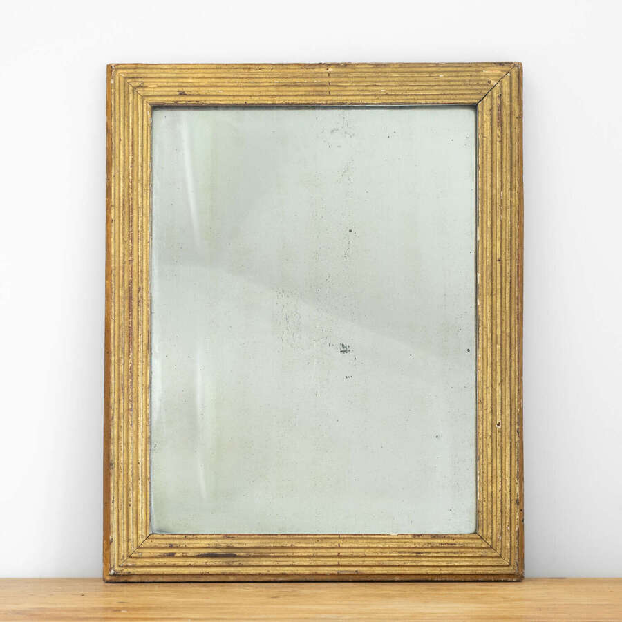 19th Century Gilt Ribbed Mirror