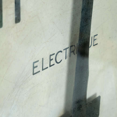 Large Zinc Wall Clock By Brillie Circa 1930