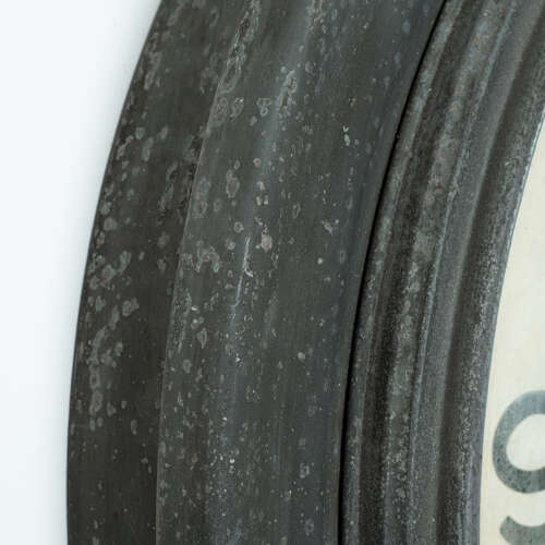 Large Zinc Wall Clock By Brillie Circa 1930