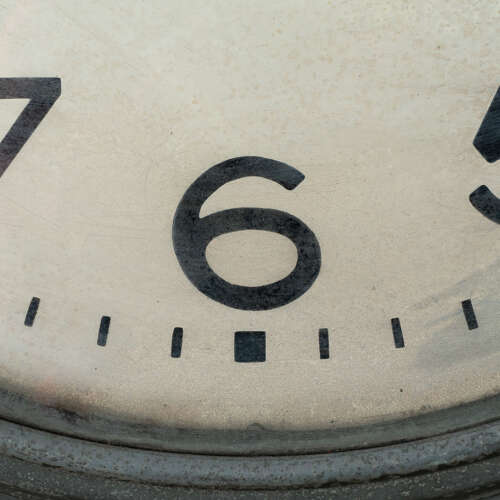 Large Zinc Wall Clock By Brillie Circa 1930