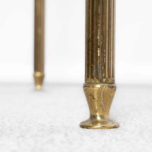 Mid Century French Brass and Glass Coffee Table