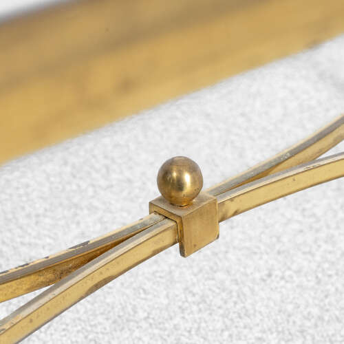 Mid Century French Brass and Glass Coffee Table