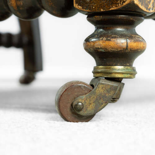 English 19th Century Upholstered Bobbin Armchair