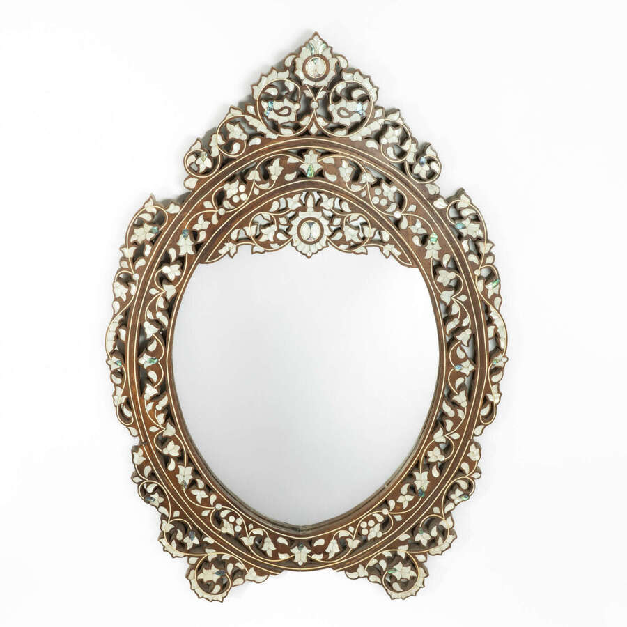 Large Moroccan Inlaid Mirror