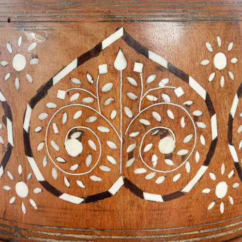 Large Hand Turned, Inlaid Ghee Pot
