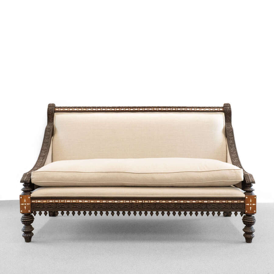 19th Century Anglo Indian Inlaid Sofa