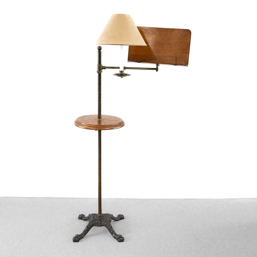 19th Century Carter's Reading Stand with Lamp
