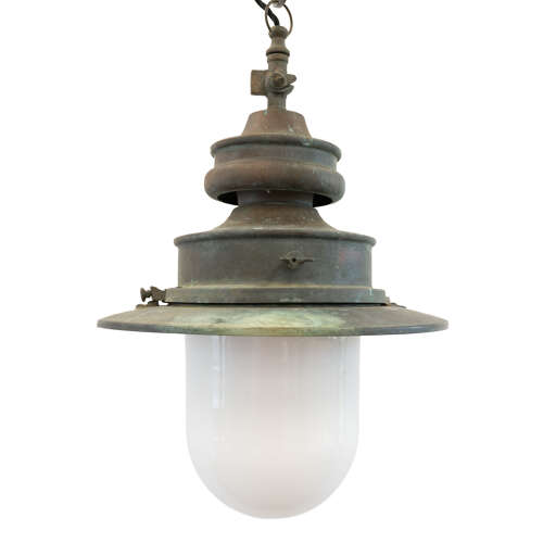 English Copper Railway Hanging Light