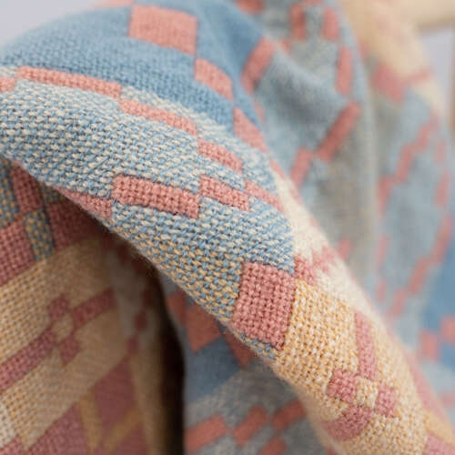 Large 1960's Gilmore's Village Weave West Country Blanket