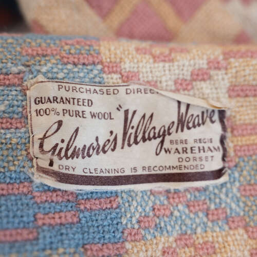 Large 1960's Gilmore's Village Weave West Country Blanket
