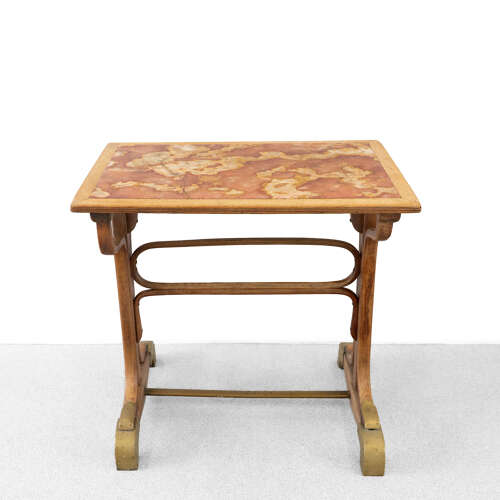 1920's Bentwood and Marble Bistro Table