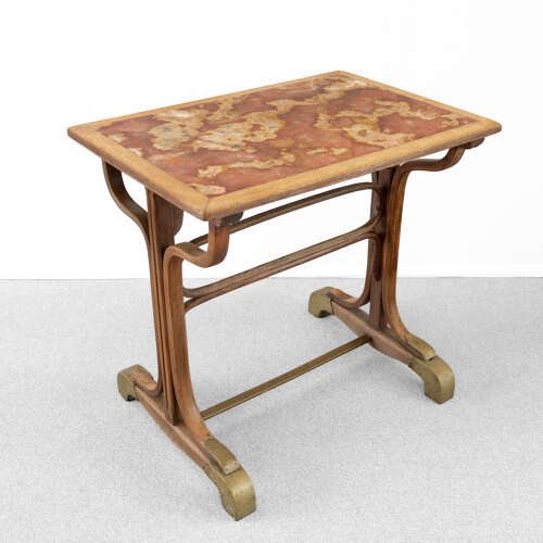 1920's Bentwood and Marble Bistro Table