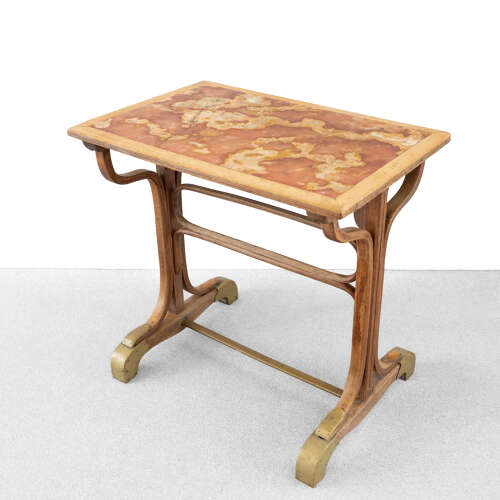 1920's Bentwood and Marble Bistro Table