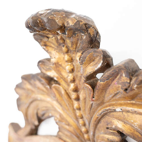 Large 19th Century Gilded Carved Wood Pediment