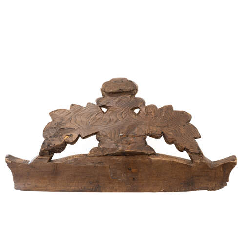 Large 19th Century Gilded Carved Wood Pediment
