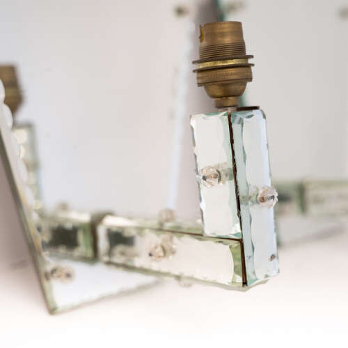 Pair of Art Deco Mirrored Wall Lights