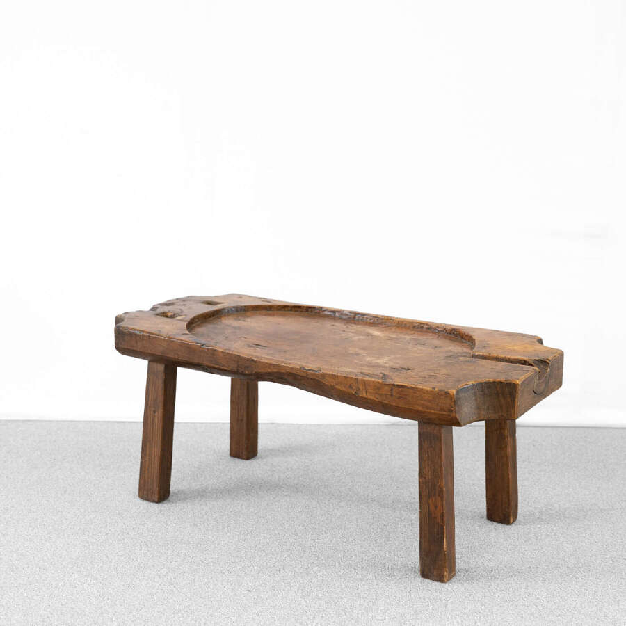19th Century Primitive Elm Table