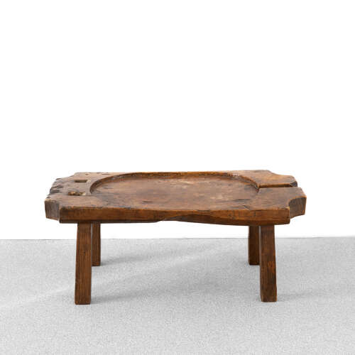 19th Century Primitive Elm Table